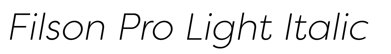 Filson Pro Light Italic